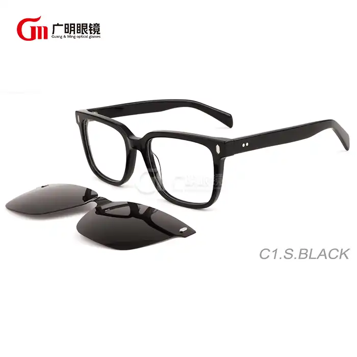 glasses with magnetic snap on shades