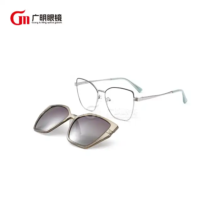 designer eyeglasses with clip on sunglasses